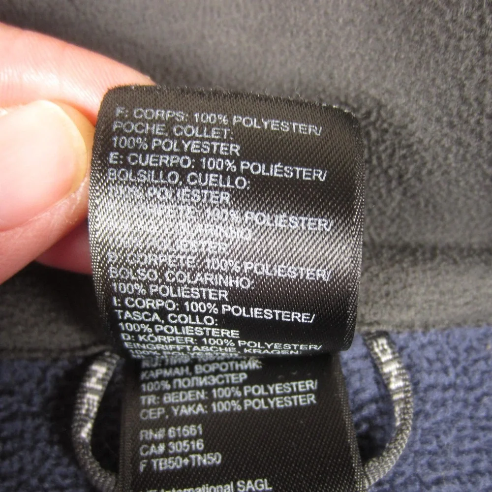The North Face Jacket‎ Mens Large Blue Color Block Soft Shell Fleece Lined